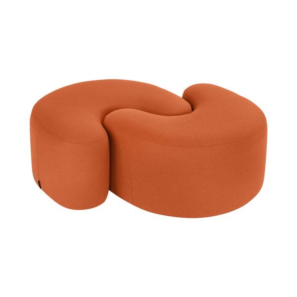 Terrakotta színű gyapjú puff Ü – noo.ma-image-3