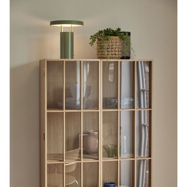 Zöld LED dimmelhető asztali lámpa fém búrával (magasság 28 cm) BringMe – Hübsch-image-1
