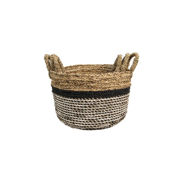 Raffia Natural Gris 3 db tárolókosár - HSM collection-image-3