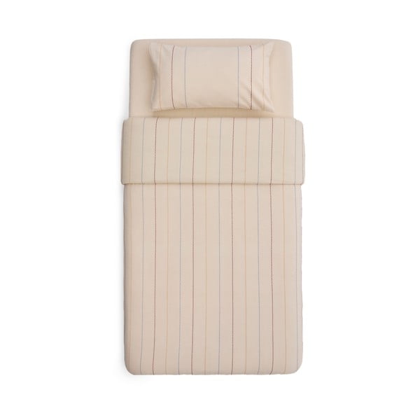 Bézs egyszemélyes bio pamut gyerek ágyneműhuzat lepedővel 150x220 cm Indani – Kave Home