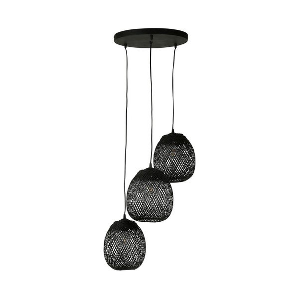 Fekete függőlámpa 40x40 cm Elme – Côté Table