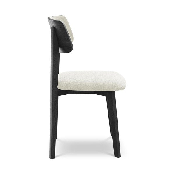 Krémszínű tömörfa étkezőszék Niu – Makamii-image-2