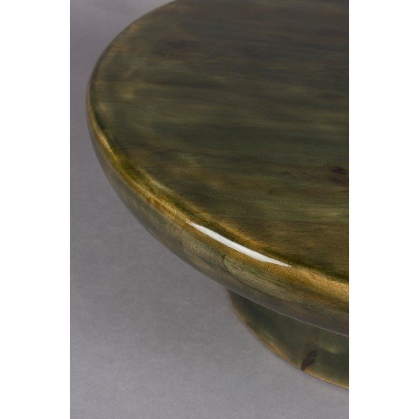 Zöld mangófa kerek dohányzóasztal ø 60 cm Mush – Dutchbone-image-3