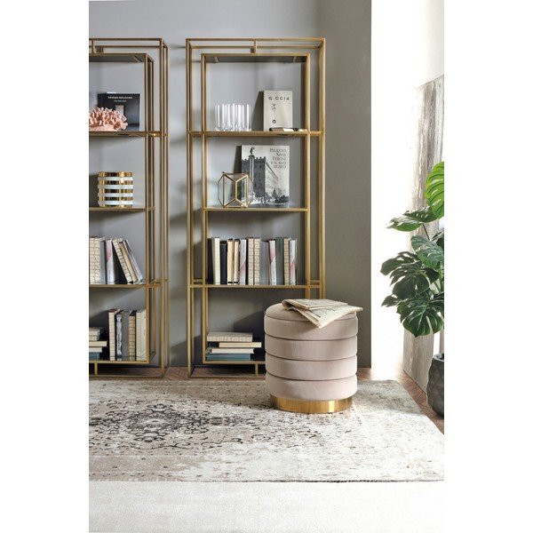 Aranyszínű acél könyvespolc 68x172,5x28 cm Elenor – Bizzotto-image-1