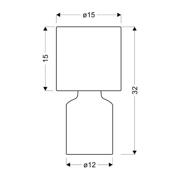 Bézs asztali lámpa textil búrával (magasság 32 cm) Iner – Candellux Lighting-image-3