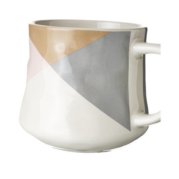 Fehér-bézs agyagkerámia bögre, 0,4 l - Casa Selección-image-1