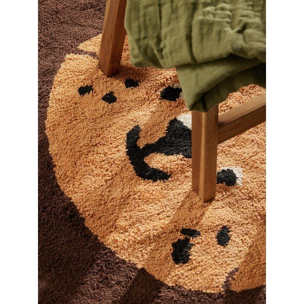 Narancssárga-barna mosható-kézi szövésű pamut gyerek szőnyeg 112x120 cm Snuggle Lea – Hanse Home-image-4