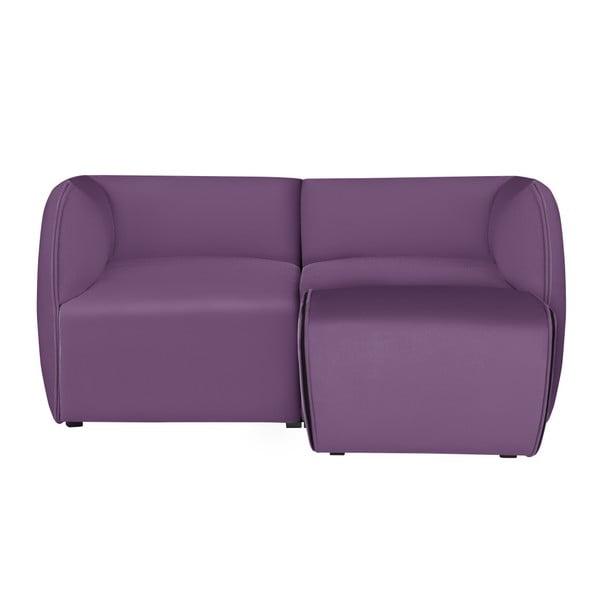 Ebbe lila 2 személyes moduláris kanapé fekvőfotellel - Norrsken