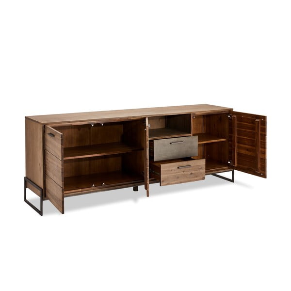 Mallorca nagyméretű barna tömörfa komód - Furnhouse-image-3