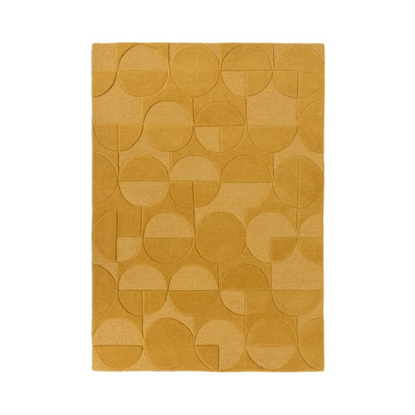 Gigi sárga gyapjú szőnyeg, 160 x 230 cm - Flair Rugs