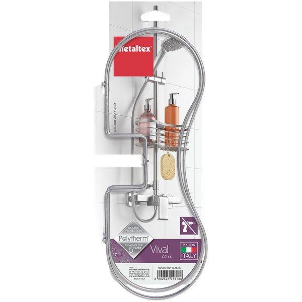 Viva zuhanyzóra rögzíthető polc - Metaltex-image-3