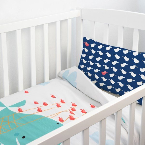 Whale Ride gyerek pamut ágyneműhuzat, 115 x 145 cm - Baleno-image-1