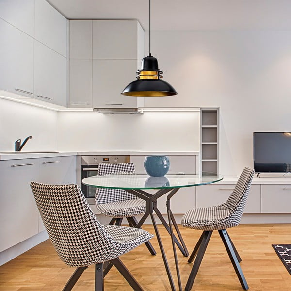 Fekete függőlámpa fém búrával ø 34 cm Tovar – Opviq lights-image-4