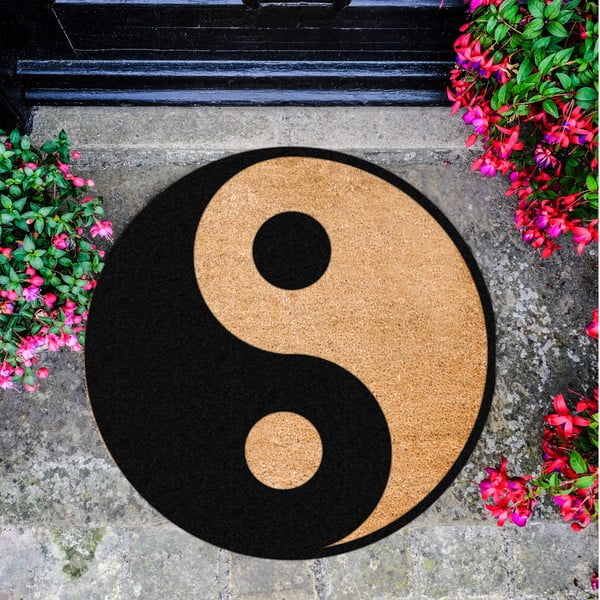 Yin Yang kerek lábtörlő, ⌀ 70 cm - Artsy Doormats-image-2