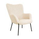 Krémszínű műszőrme fotel Glasgow – Bonami Essentials