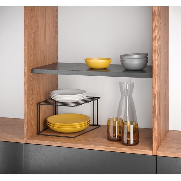 Boxe Lava fekete kiegészítő polc konyhaszekrénybe - Metaltex-image-1