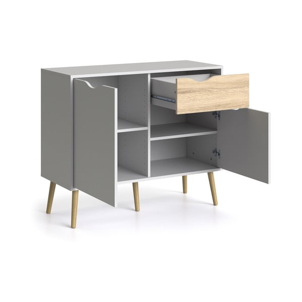 Oslo fehér komód, 99 x 82 cm - Tvilum-image-4