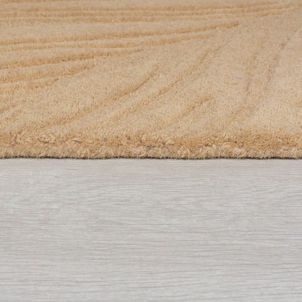 Lino Leaf világosbarna gyapjú szőnyeg, 120 x 170 cm - Flair Rugs-image-4