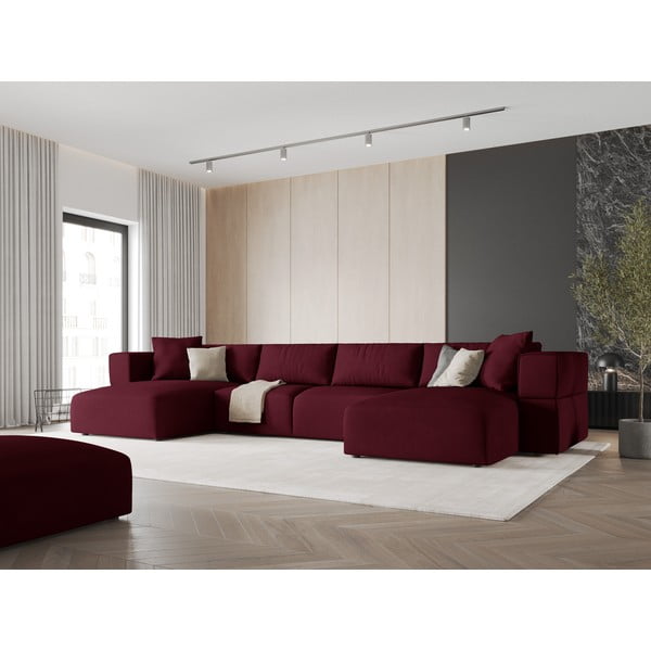 Borvörös sarokkanapé ("U" alakú) Esther – Milo Casa-image-1