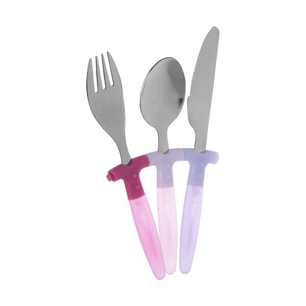 Rainbow 3 db-os rozsdamentes acél gyerek evőeszköz készlet - Premier Housewares-image-1