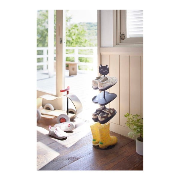 Fekete fém gyerek cipőtartó Kid's Shoe Rack – YAMAZAKI-image-1