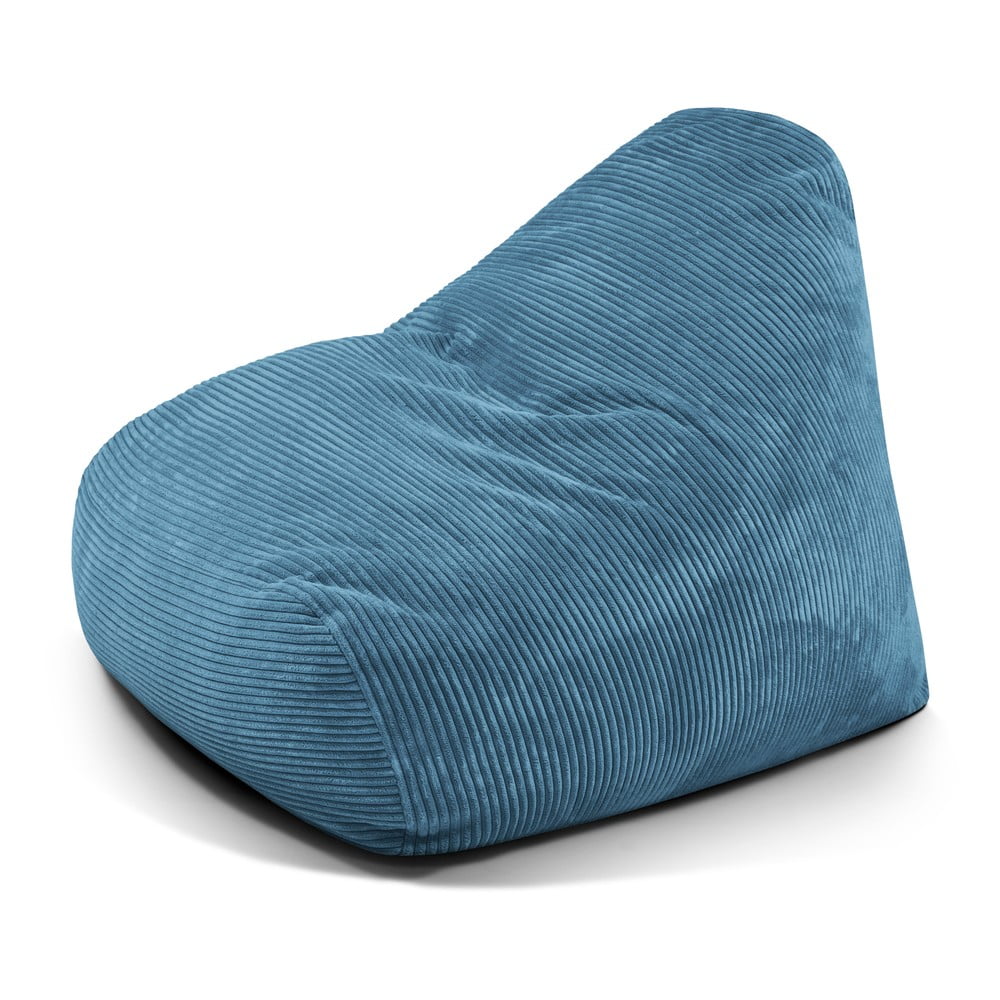 Kék kordbársony babzsákfotel Snug 100  SLOWDOWN
