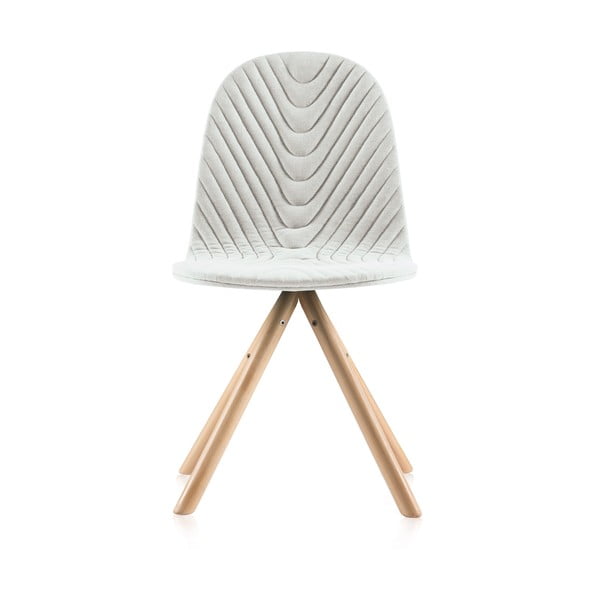 Mannequin Wave krémszínű szék natúr lábakkal - Iker
