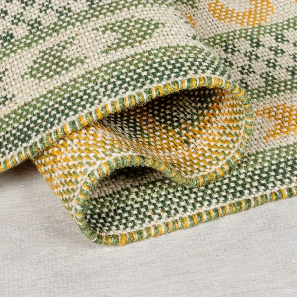 Zöld jutakeverék szőnyeg 120x170 cm Mara Jute Border – Flair Rugs-image-2