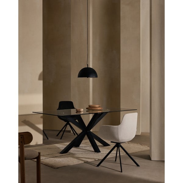 Bézs kárpitozott karfás étkezőfotel szett 2 db-os Tissiana – Kave Home-image-2