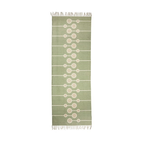 Gredo zöld pamut szőnyeg, 70 x 200 cm - Bloomingville