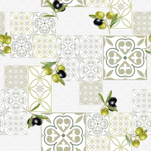 PVC lemosható asztalterítő ø 160 cm Andalousie – douceur d'intérieur-image-1