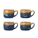 Kék-barna kőedény bögre szett 4 db-os 400 ml Sheen – Bloomingville