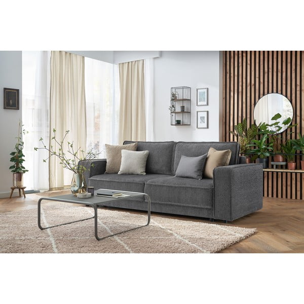 Sötétszürke kinyitható kanapé Emile - Bobochic Paris-image-3