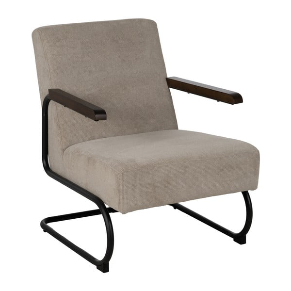 Szürkésbarna zsenília fotel Industra – Ixia