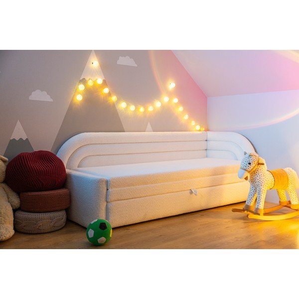 Krémszínű buklé kinyitható-tárolóhelyes kanapé bal oldali 223 cm Fabillo – ELTAP-image-3