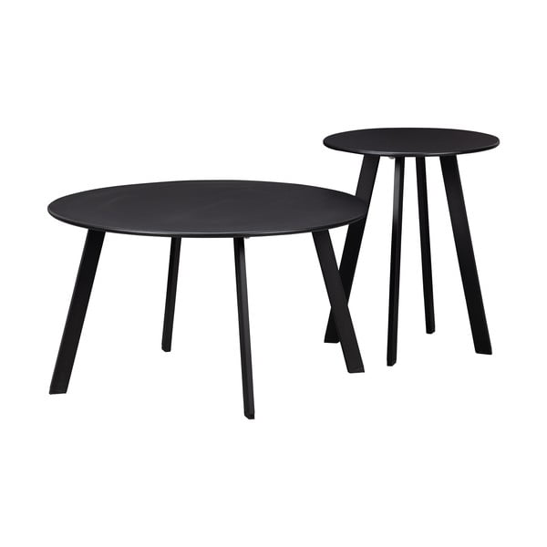 Fer fekete kerti tárolóasztal, ø 70 cm - WOOOD-image-3