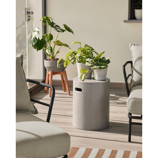 Jenell szürke beton kerti kisasztal, 35 cm ⌀ - Kave Home-image-2