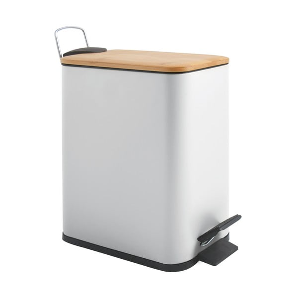 Fehér acél pedálos szemetes 5 l   Erik – Spirella