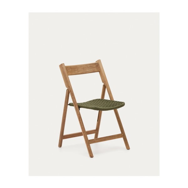 Zöld-natúr színű tömörfa kerti szék Dandara – Kave Home