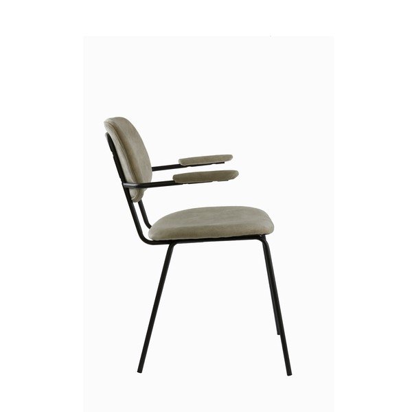 Bézs bársony étkezőszék Emma – Light & Living-image-2