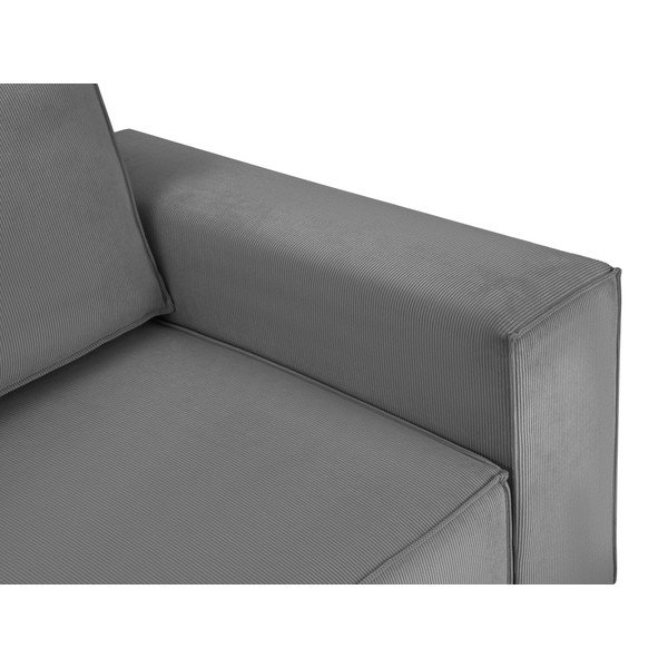 Azalea sötétszürke kordbársony kinyitható kanapé - Mazzini Sofas-image-1