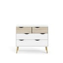 Oslo fehér komód, 99 x 82 cm - Tvilum