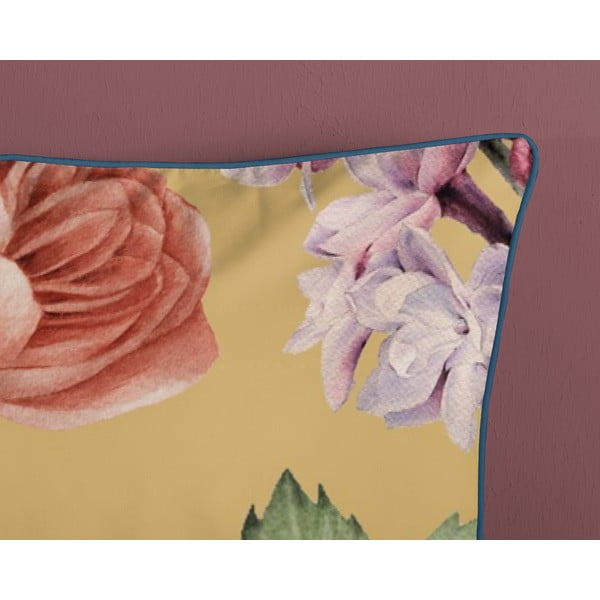 Okkersárga kétszemélyes-hosszabbított pamut-szatén ágyneműhuzat 240x220 cm Fiori – Descanso-image-3