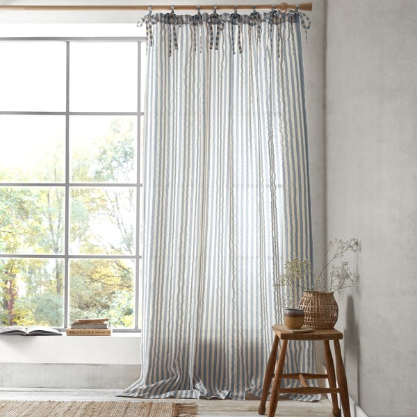 Kék fényáteresztő függöny 140x183 cm Zanzibar Stripe – Pineapple Elephant-image-1