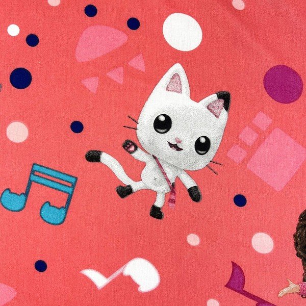 Gumis egyszemélyes pamut gyerek lepedő 90x200 cm Gabby's Dollhouse – Jerry Fabrics-image-2