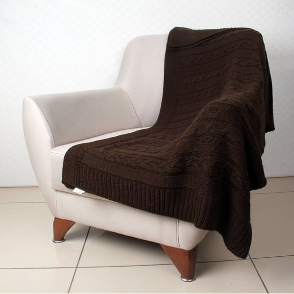 Tatianna sötétbarna takaró, 130 x 170 cm