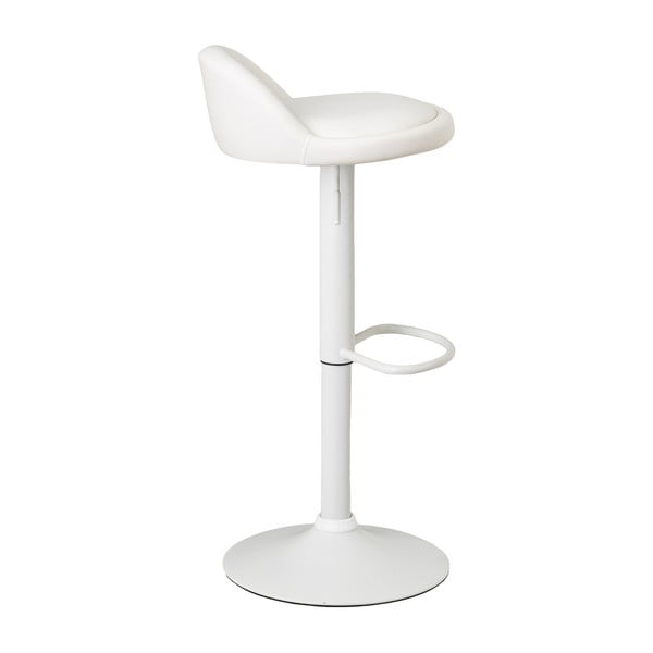 Fehér bőr utánzat állítható magasságú bárszék szett 2 db-os (ülésmagasság 72 cm) – Casa Selección-image-2