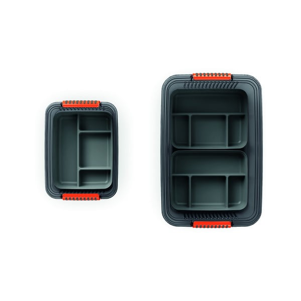 Szürke műanyag tárolódoboz elosztó 31,5x24x7,5 cm K Latch Box – KIS-image-1