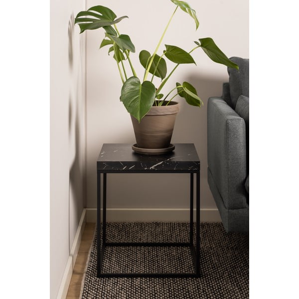 Tárolóasztal márvány dekoros asztallappal 40x40 cm Barossa – Actona-image-1