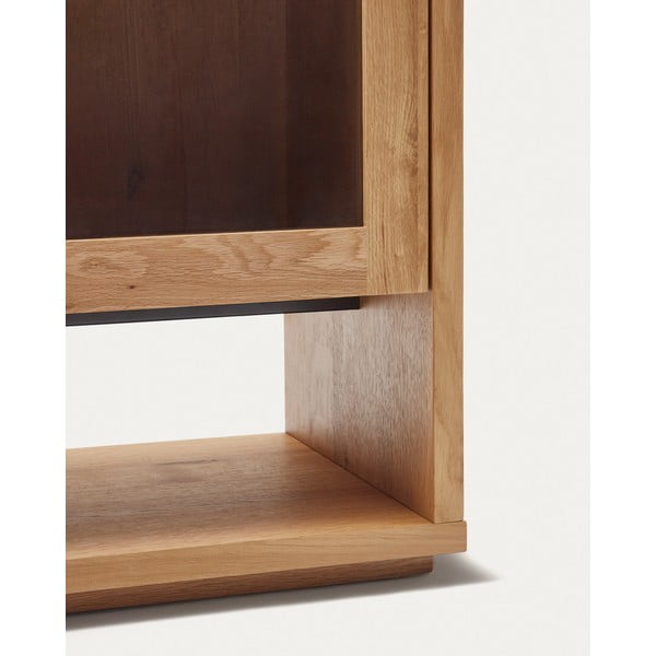 Natúr színű tálalószekrény tölgyfa dekorral 100x185 cm Alguema – Kave Home-image-3